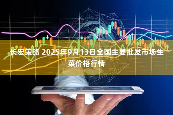 长宏策略 2025年9月13日全国主要批发市场生菜价格行情