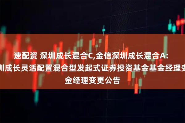 速配资 深圳成长混合C,金信深圳成长混合A: 金信深圳成长灵活配置混合型发起式证券投资基金基金经理变更公告